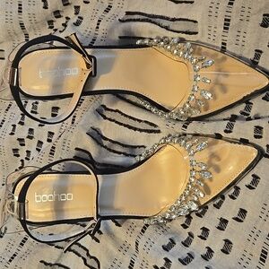Boohoo (W8) Rhinestone Heels